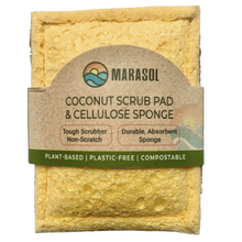 Load image into Gallery viewer, Eco Sponge and Scrub Pad - Cellulose, Coconut Fiber, Plastic-Free
