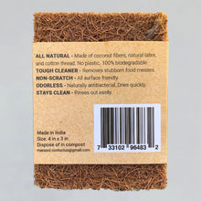 Load image into Gallery viewer, Soap Saver &amp; Scrub Pad - Coconut Fiber, Plastic Free
